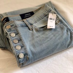 Gap jeans light denim button up stretch NWT